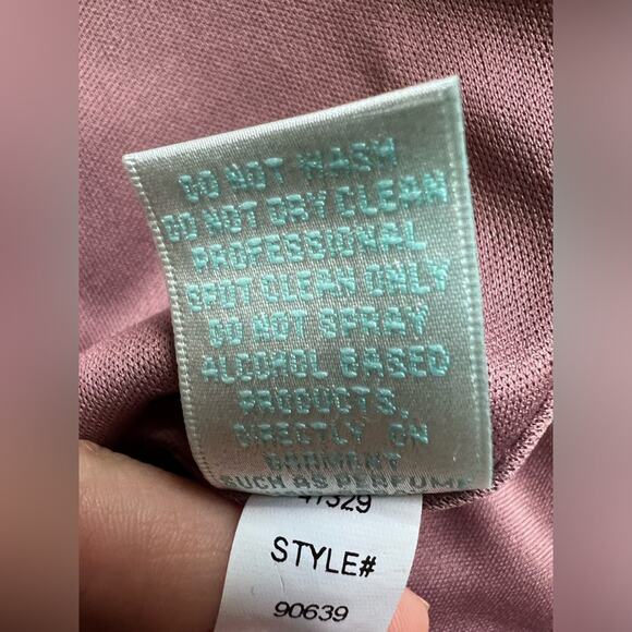 Camille La Vie Purple Mauve Studded Trumpet Formal Dress w/ High Leg Slit - 8 - Picture 15 of 16